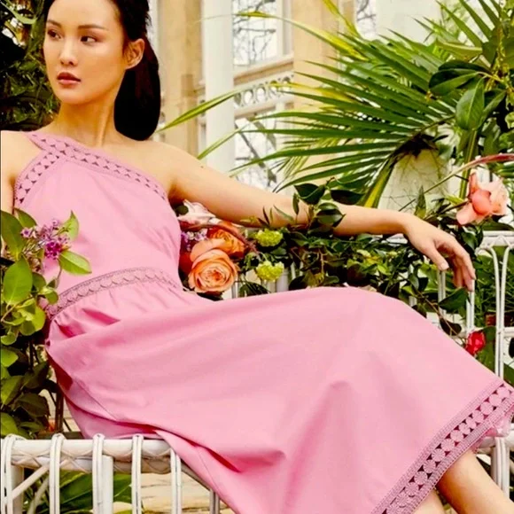 green emerald velvet dress TED BAKER HAZZIE RUFFLE DRESS IN DUSTY PINK